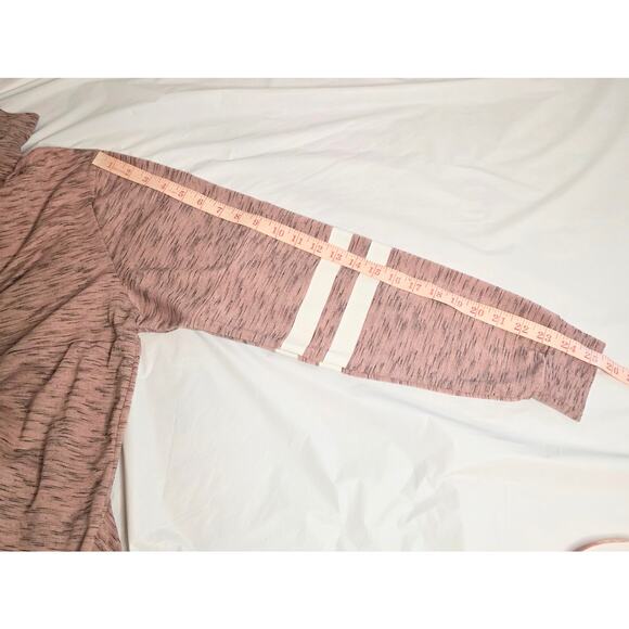 Carbon Sweatshirt Women's XL Pink & White Crewneck Long Sleeve Oversized - Picture 4 of 6